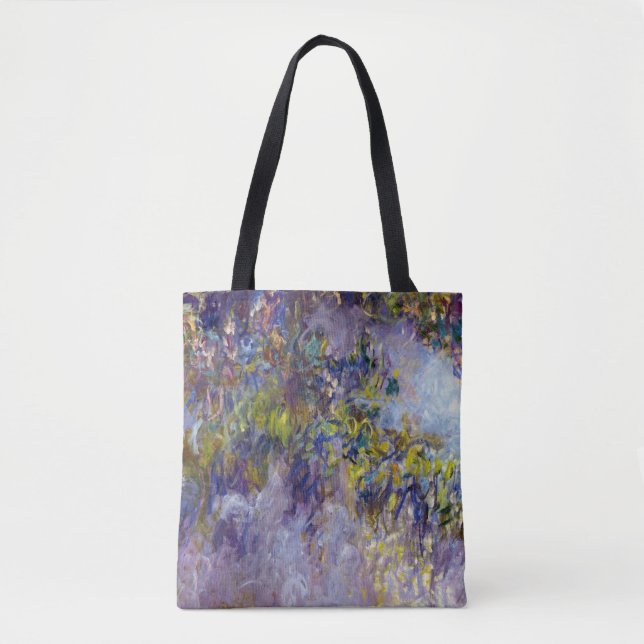 Wisteria (left half) by Claude Monet Tote Bag (Front)