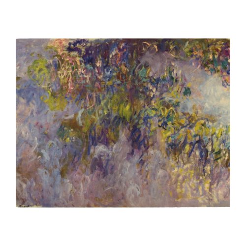 Wisteria left half by Claude Monet Wood Wall Decor