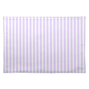 Wisteria Lilac Lavender Orchid & White Stripe Cloth Placemat