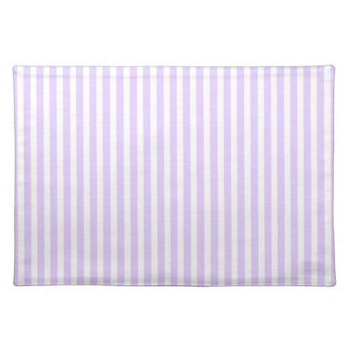 Wisteria Lilac Lavender Orchid  White Stripe Cloth Placemat