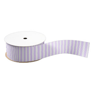 Wisteria Lilac Lavender Orchid & White Stripe Grosgrain Ribbon