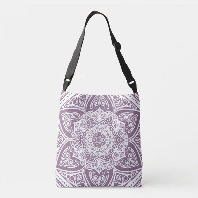 Wisteria Mandala Crossbody Bag (Back)