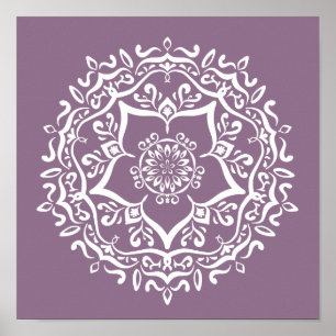 Wisteria Mandala Poster