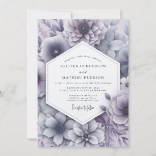 Wisteria Misty Bloom Wedding Invitation