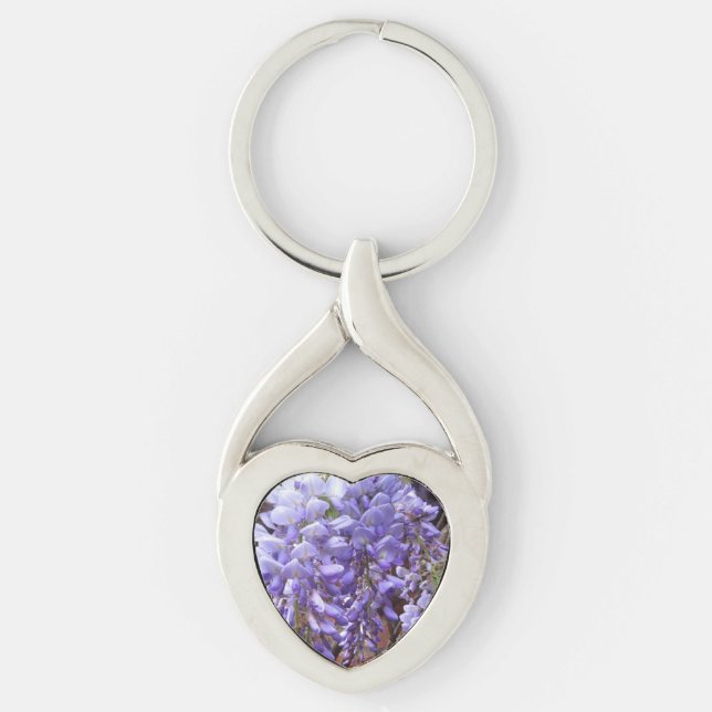 Wisteria Mother’s Day Heart Shaped Keychain (Front)