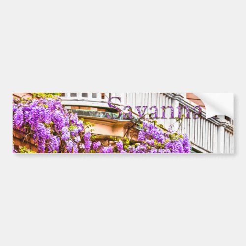 Wisteria on a Vintage Southern  Home in Savannah Bumper Sticker