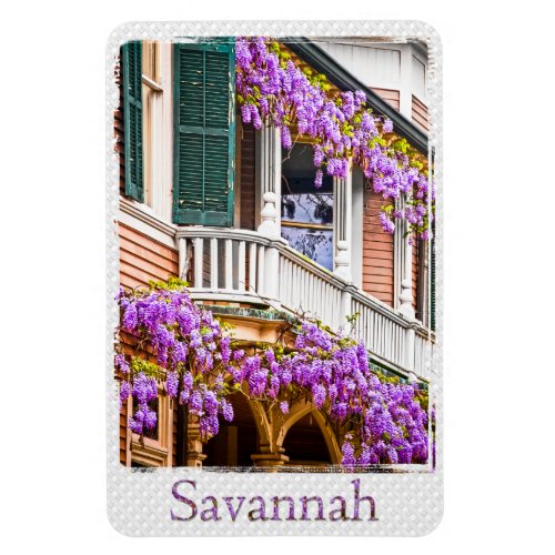 Wisteria on a Vintage Southern  Home in Savannah Magnet
