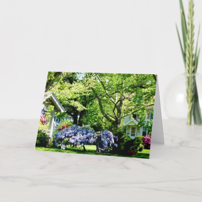 Wisteria on Lawn Card (Front)