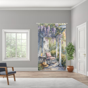 Wisteria Porch Rocking Chair Scene Blackout Curtains