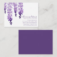 Wisteria Purple Floral Wedding Hotel Accommodation