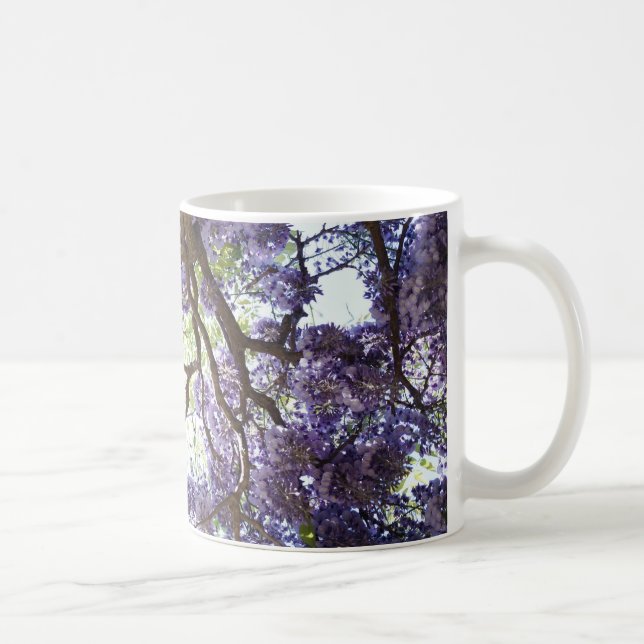Wisteria Purple Flower Floral Mug Cup (Right)