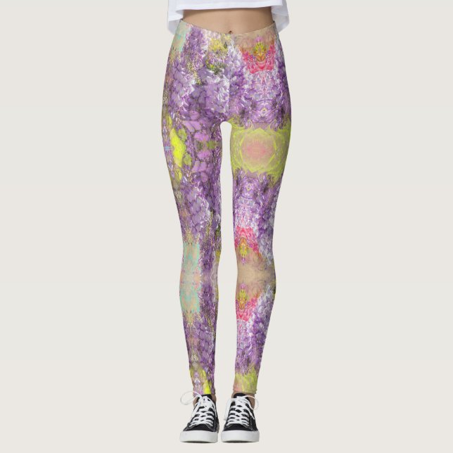 Wisteria purple rain leggings (Front)