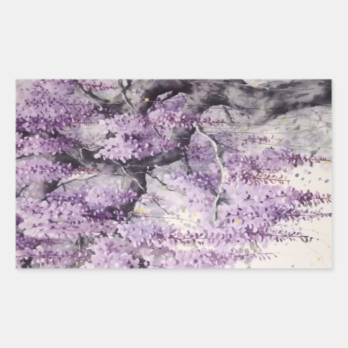 Wisteria Rectangular Sticker