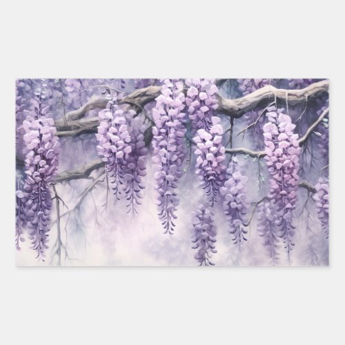 Wisteria Rectangular Sticker