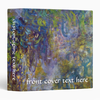 Wisteria (right half) by Claude Monet 3 Ring Binder