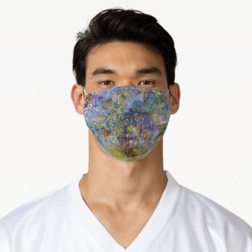 Wisteria right half by Claude Monet Adult Cloth Face Mask