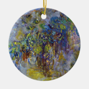 Wisteria (right half) by Claude Monet Ceramic Ornament
