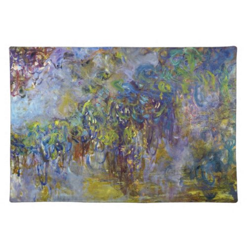 Wisteria right half by Claude Monet Cloth Placemat