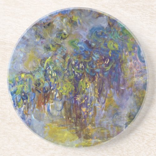 Wisteria right half by Claude Monet Coaster