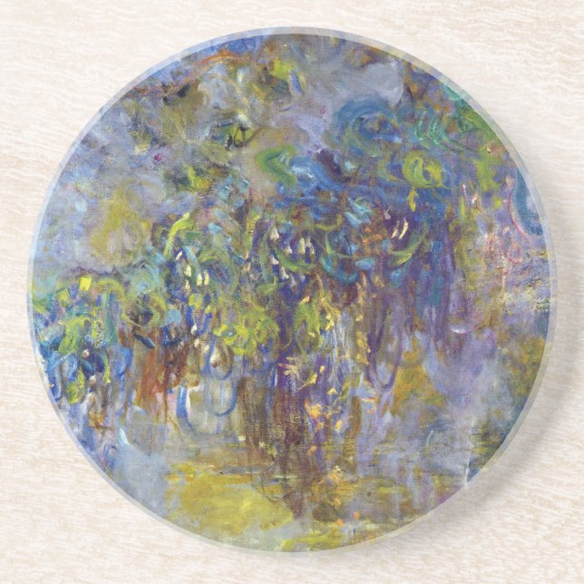 Wisteria (right half) by Claude Monet Coaster (Front)