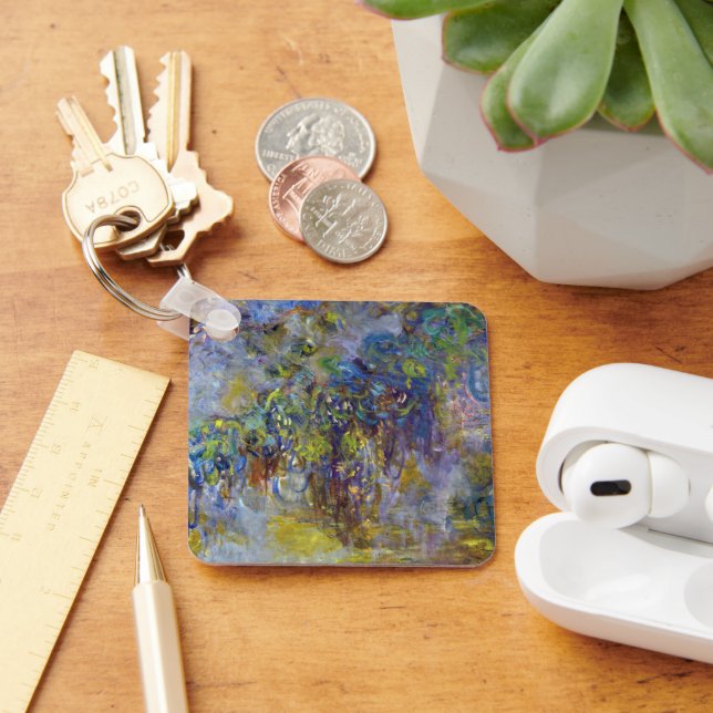 Wisteria (right half) by Claude Monet Keychain (Desk)