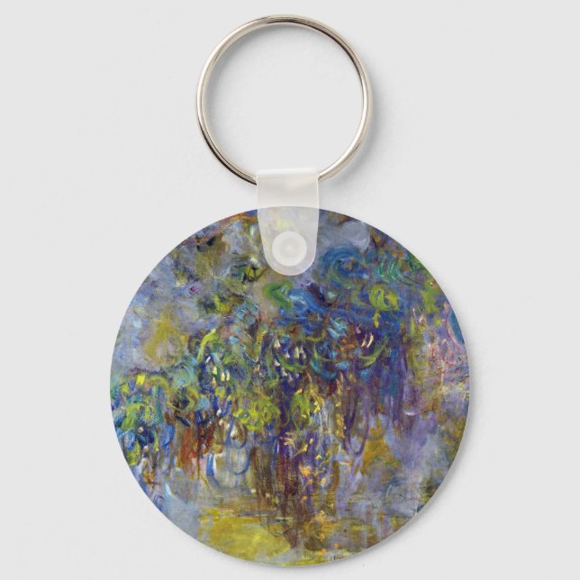 Wisteria (right half) by Claude Monet Keychain (Front)