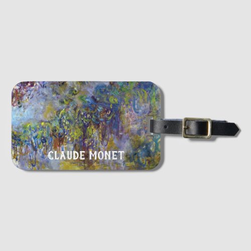 Wisteria right half by Claude Monet Luggage Tag