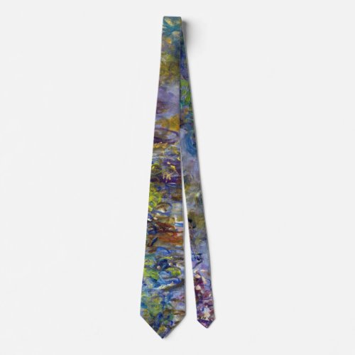 Wisteria right half by Claude Monet Neck Tie