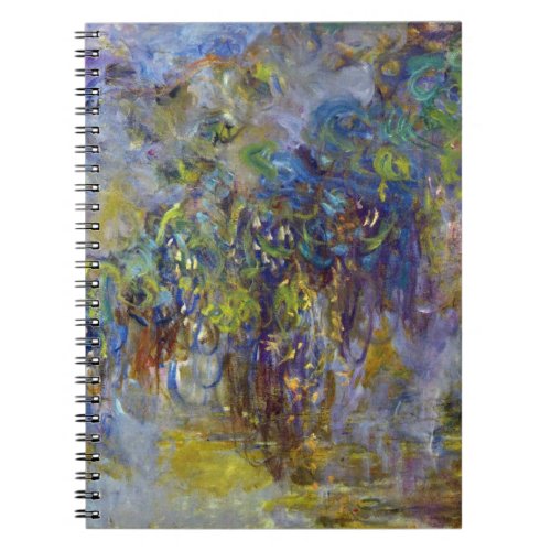 Wisteria right half by Claude Monet Notebook