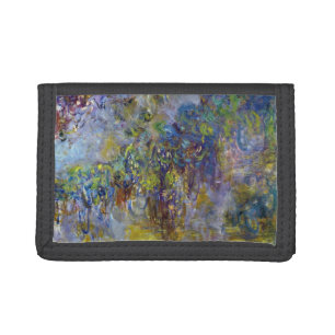 Wisteria (right half) by Claude Monet Tri-fold Wallet