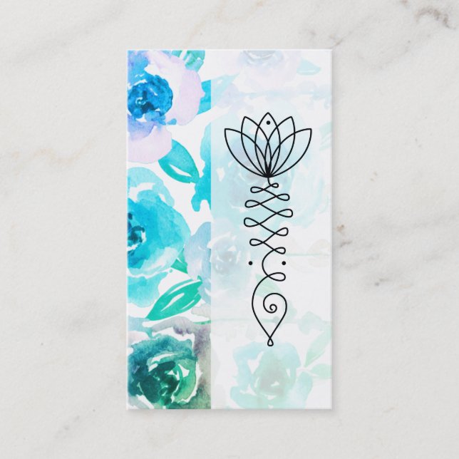 *~* Wisteria Roses and Path of Nirvana Flowers Business Card (Front)