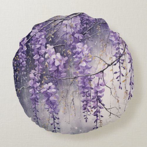 Wisteria Round Pillow