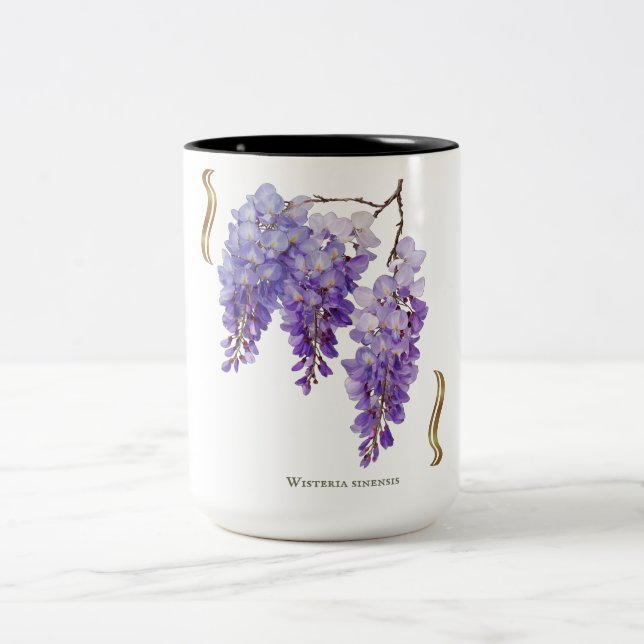 Wisteria Sinensis  Two-Tone Coffee Mug (Center)
