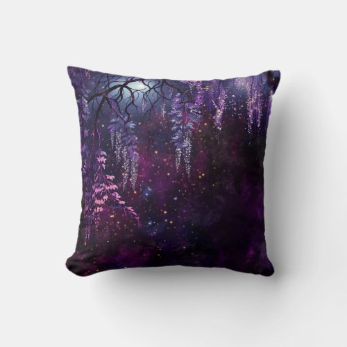 Wisteria  Spells Throw Pillow