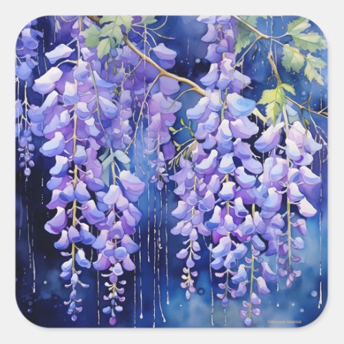 Wisteria Square Sticker