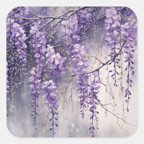 Wisteria Square Sticker