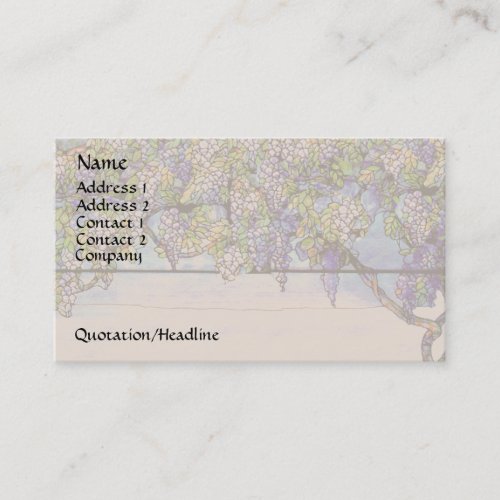 Wisteria Stained Glass Business Card