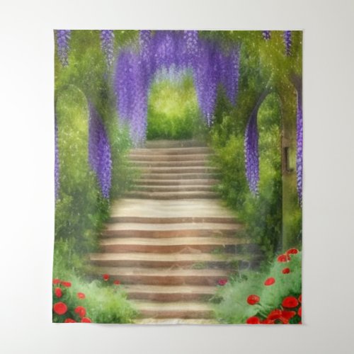 Wisteria Stairway Tapestry