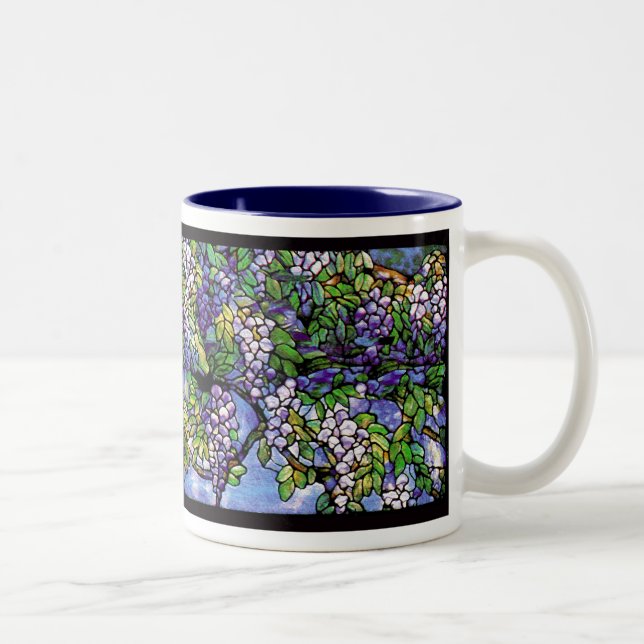Wisteria Tiffany Stained Glass Mug (Right)