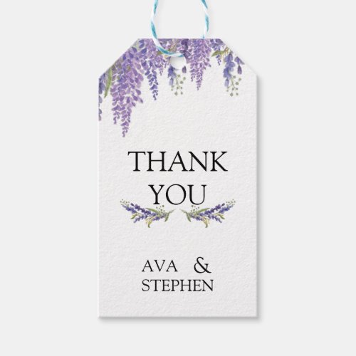 Wisteria tree purple Wedding Favor Thank You Gift Tags