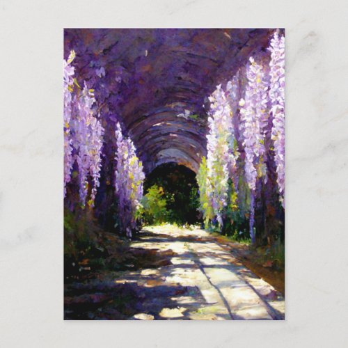 Wisteria tunnel  postcard