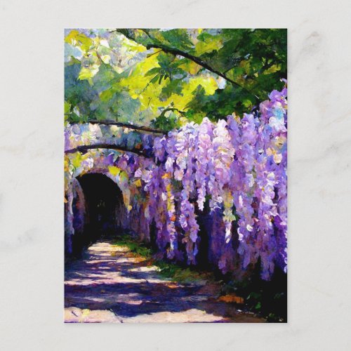 Wisteria tunnel postcard