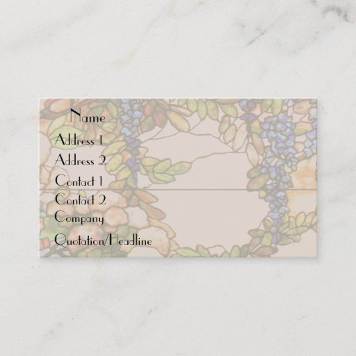 Customizable Wisteria Vine Business Card