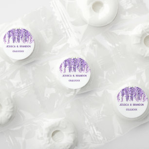 Wisteria Watercolor Flowers Floral Wedding Life Saver® Mints
