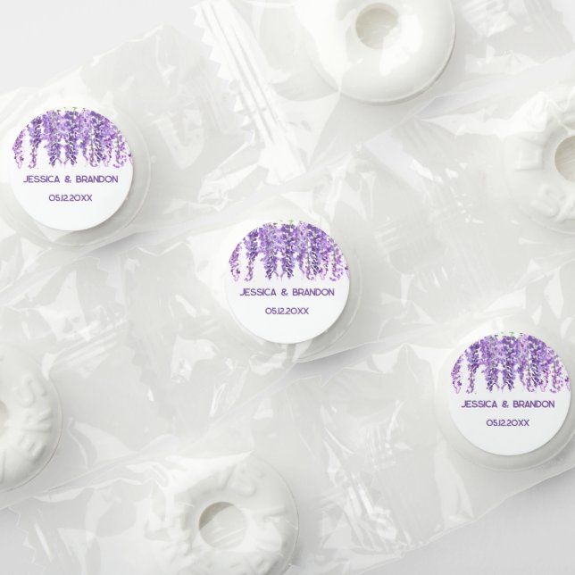 Wisteria Watercolor Flowers Floral Wedding Life Saver® Mints (Assorted)