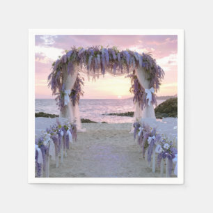Wisteria Wedding Arch on the Beach Napkins