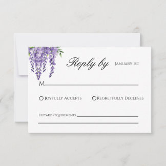 Wisteria Wedding RSVP Card