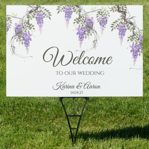 Wisteria Wedding Welcome Sign