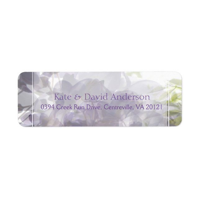 ©Wisteria Whisper/Wedding or All-Occasion Custom Label (Front)