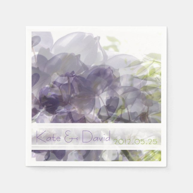 ©Wisteria Whisper/Wedding or All-Occasion Custom Napkins (Front)